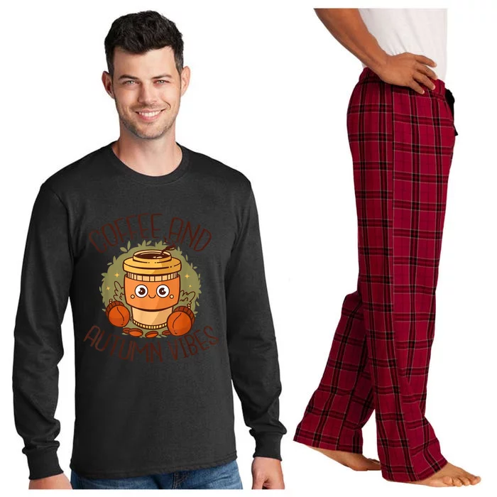 Fall Coffee Pumpkin Latte Coffee Autumn Vibes Spice Coffee Long Sleeve Pajama Set