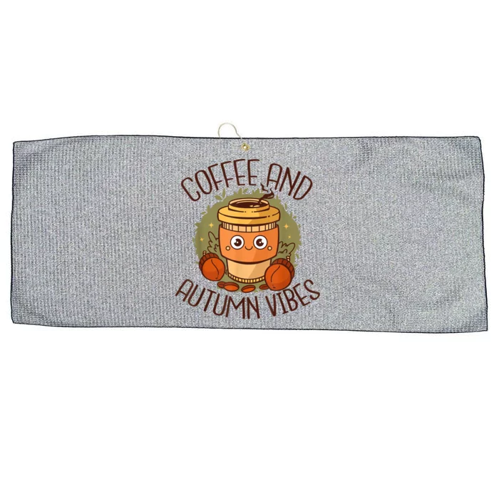 Fall Coffee Pumpkin Latte Coffee Autumn Vibes Spice Coffee Large Microfiber Waffle Golf Towel