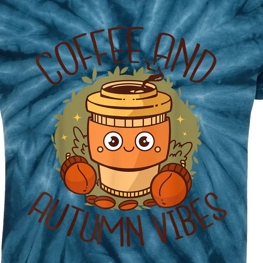 Fall Coffee Pumpkin Latte Coffee Autumn Vibes Spice Coffee Kids Tie-Dye T-Shirt