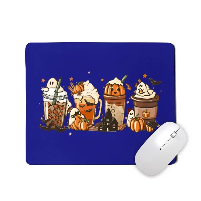 Fall Coffee Pumpkin Halloween Latte Cute Fall Spooky Season Cool Gift Mousepad