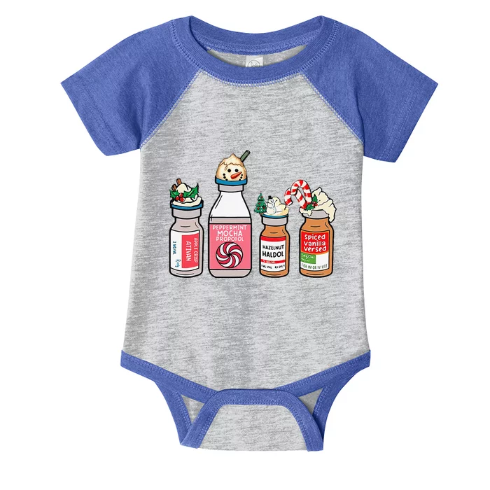 Funny Christmas Peppermint Propofol Nurse RN ICU CMA NICU Infant Baby Jersey Bodysuit