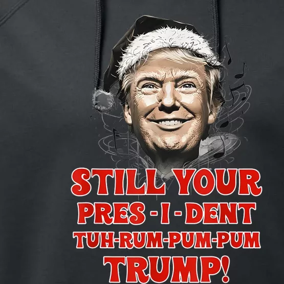 Funny Christmas President Trump Pajamas Ugly Christmas Performance Fleece Hoodie