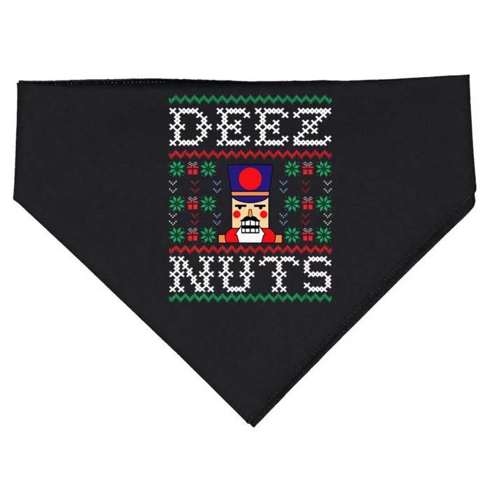 Funny Christmas Pajama Family Xmas Deez Nuts Nutcracker Nut USA-Made Doggie Bandana