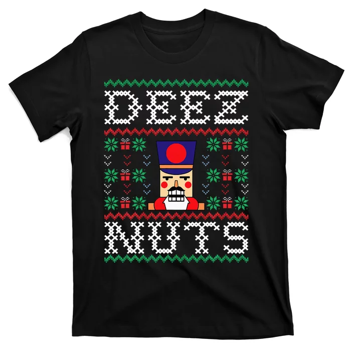 Funny Christmas Pajama Family Xmas Deez Nuts Nutcracker Nut T-Shirt