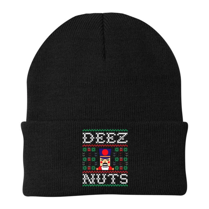 Funny Christmas Pajama Family Xmas Deez Nuts Nutcracker Nut Knit Cap Winter Beanie