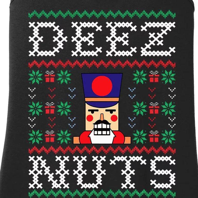 Funny Christmas Pajama Family Xmas Deez Nuts Nutcracker Nut Ladies Essential Tank