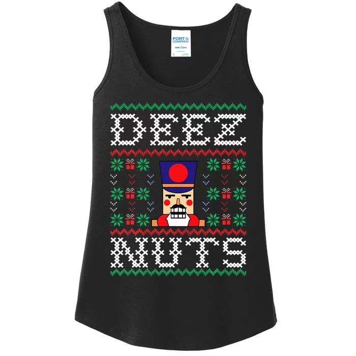 Funny Christmas Pajama Family Xmas Deez Nuts Nutcracker Nut Ladies Essential Tank