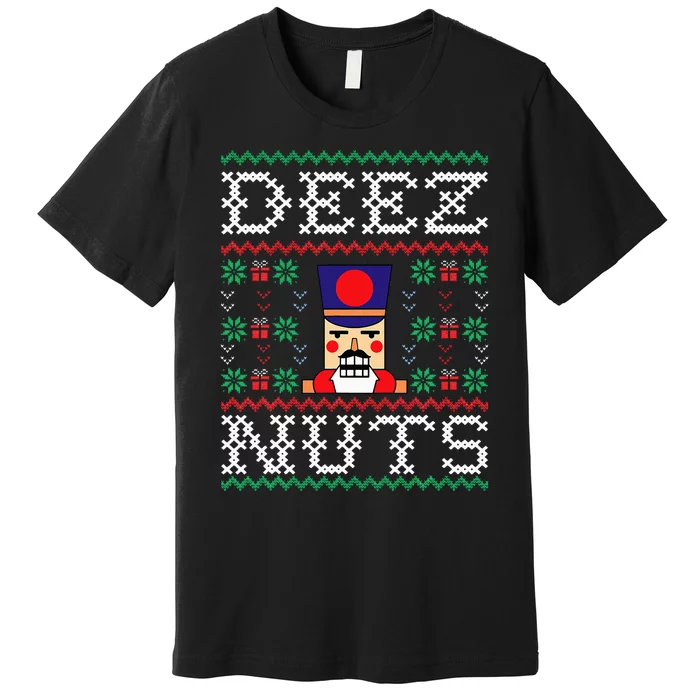 Funny Christmas Pajama Family Xmas Deez Nuts Nutcracker Nut Premium T-Shirt