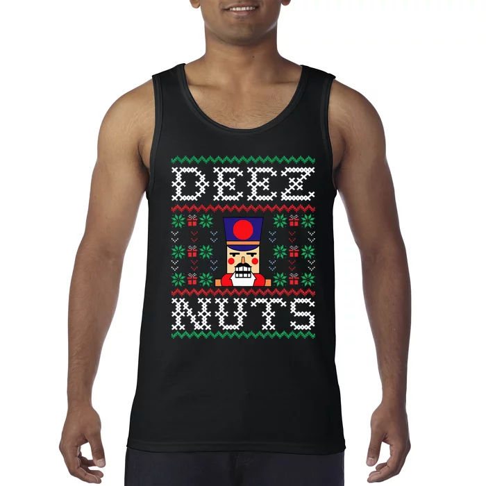 Funny Christmas Pajama Family Xmas Deez Nuts Nutcracker Nut Tank Top