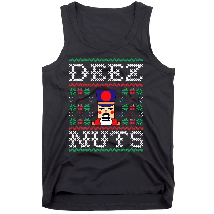 Funny Christmas Pajama Family Xmas Deez Nuts Nutcracker Nut Tank Top