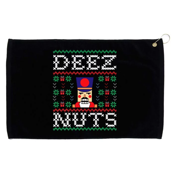 Funny Christmas Pajama Family Xmas Deez Nuts Nutcracker Nut Grommeted Golf Towel