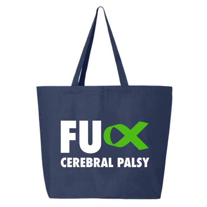 Fu Cerebral Palsy Green Ribbon Gift Cerebral Palsy Funny Gift 25L Jumbo Tote