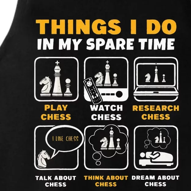 Funny Chess Player Things I Do In My Spare Time Ladies Tri-Blend Wicking Tank