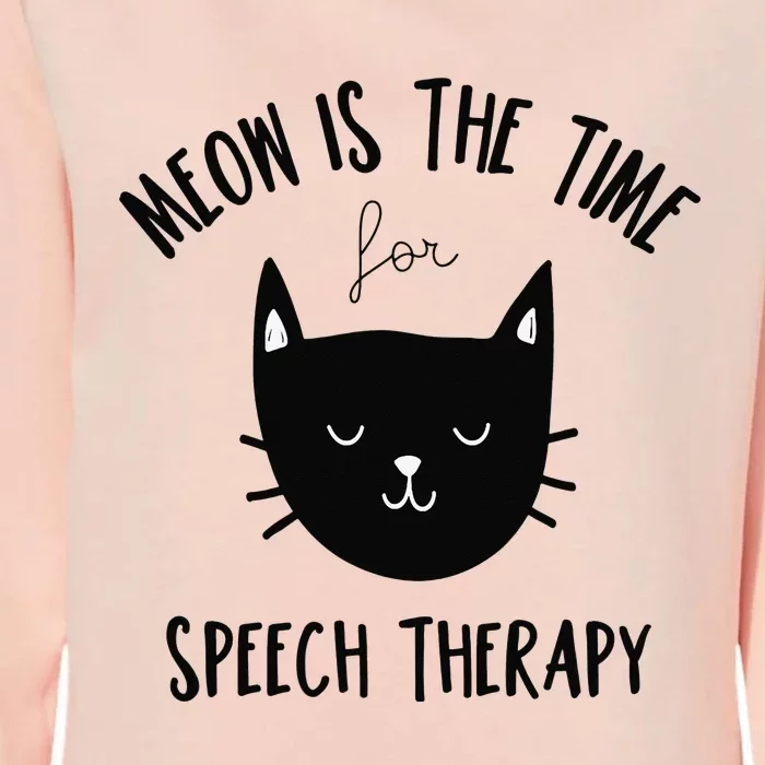 Funny Cat Pun Speech Therapy SLP Therapist Cute Kitten Womens California Wash Sweatshirt