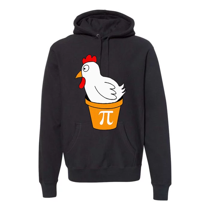 Funny Chicken Pot Pi Day Pie Math Lover Teacher Geek Premium Hoodie