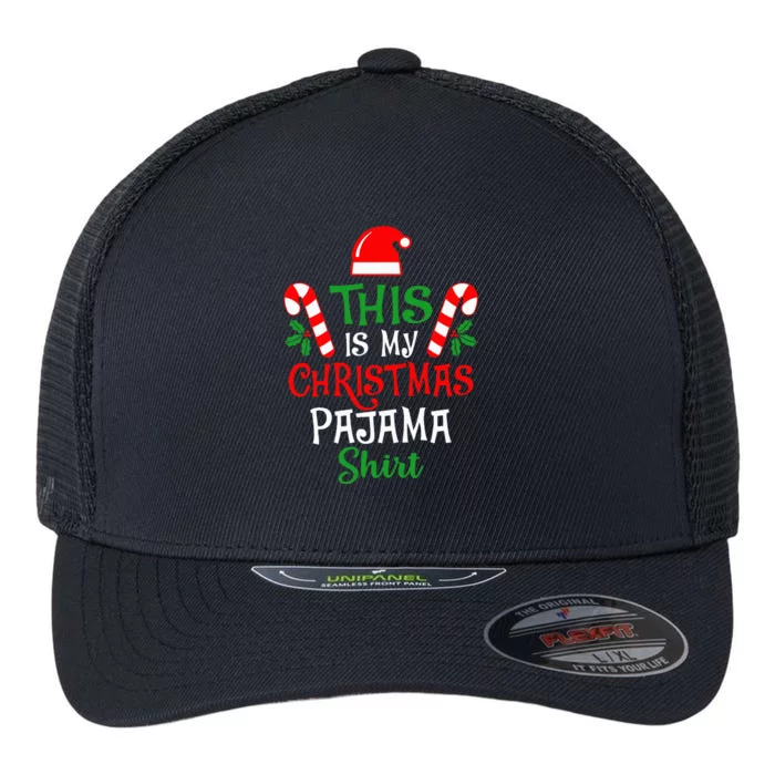 Funny Christmas Pajama Gift Flexfit Unipanel Trucker Cap