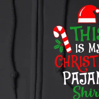 Funny Christmas Pajama Gift Full Zip Hoodie