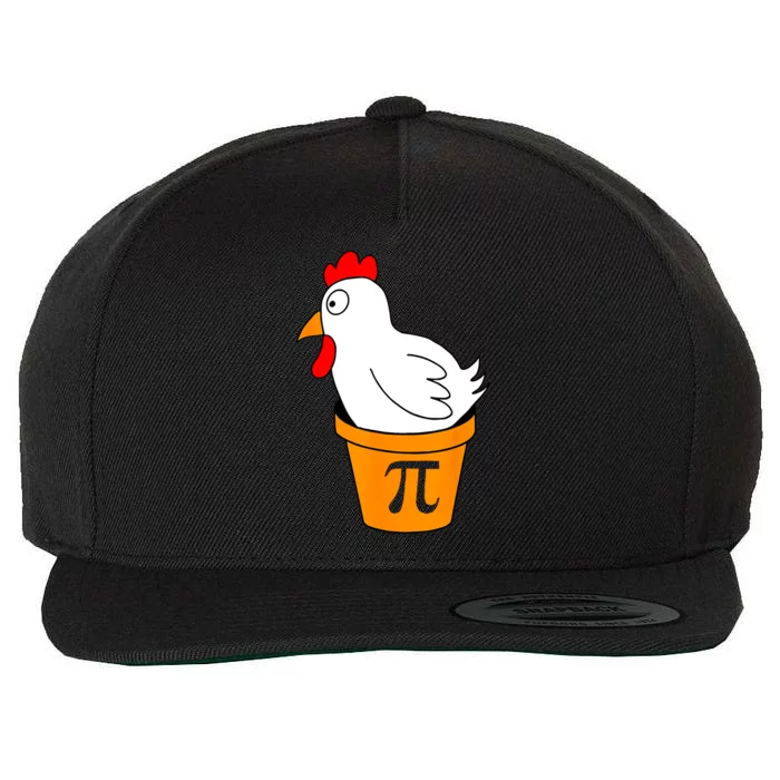 Funny Chicken Pot Pie Math Lover Gift Wool Snapback Cap