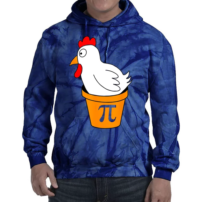 Funny Chicken Pot Pie Math Lover Gift Tie Dye Hoodie