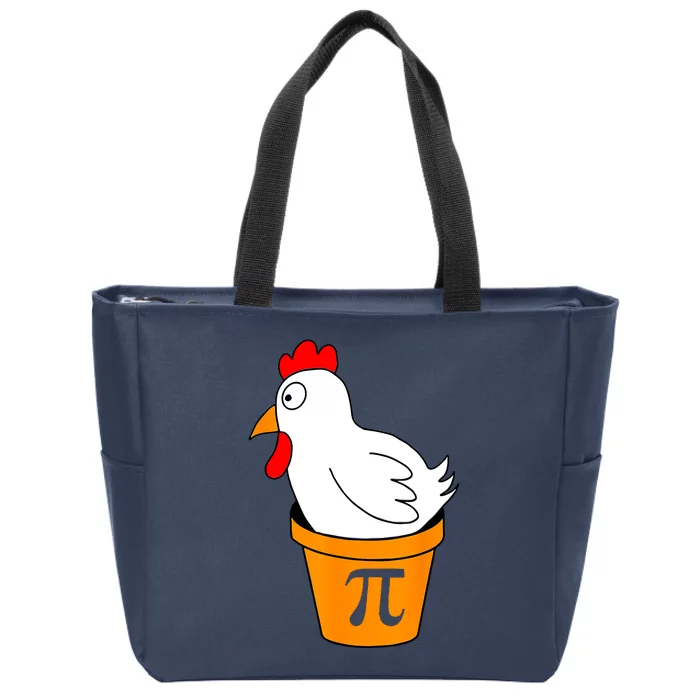 Funny Chicken Pot Pie Math Lover Gift Zip Tote Bag