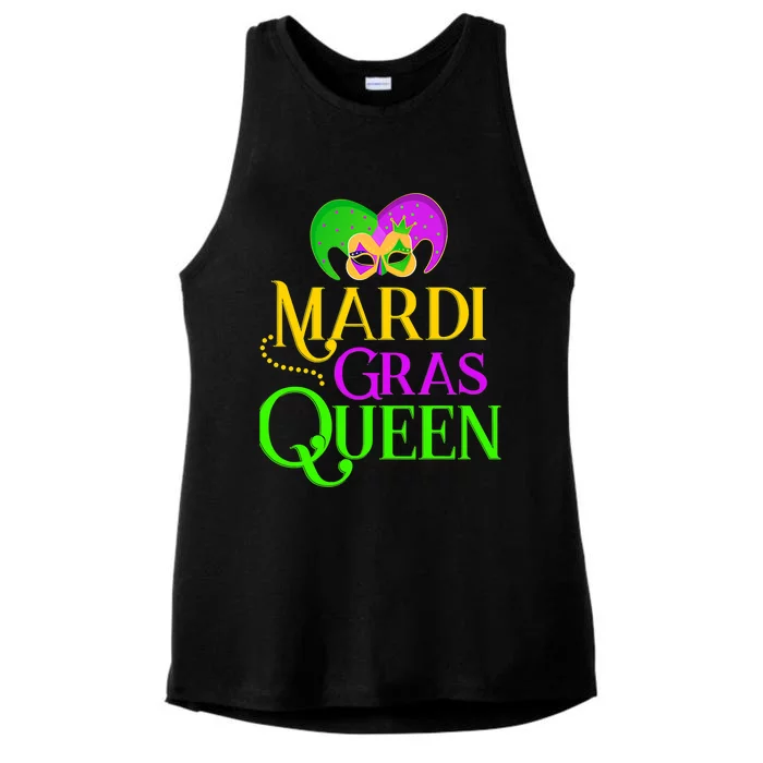 Funny Carnival Party Confetti Outfit Mardi Gras Queen Crow Gift Ladies Tri-Blend Wicking Tank