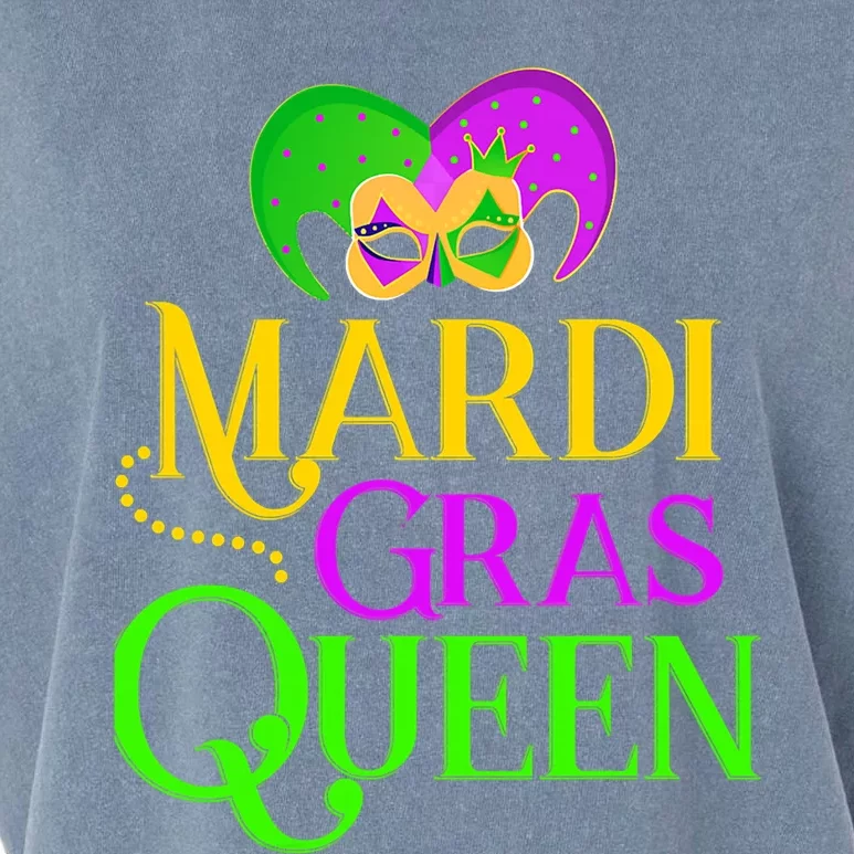 Funny Carnival Party Confetti Outfit Mardi Gras Queen Crow Gift Garment-Dyed Women's Muscle Tee