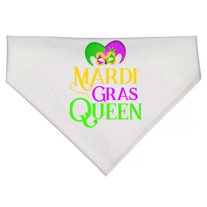 Funny Carnival Party Confetti Outfit Mardi Gras Queen Crow Gift USA-Made Doggie Bandana