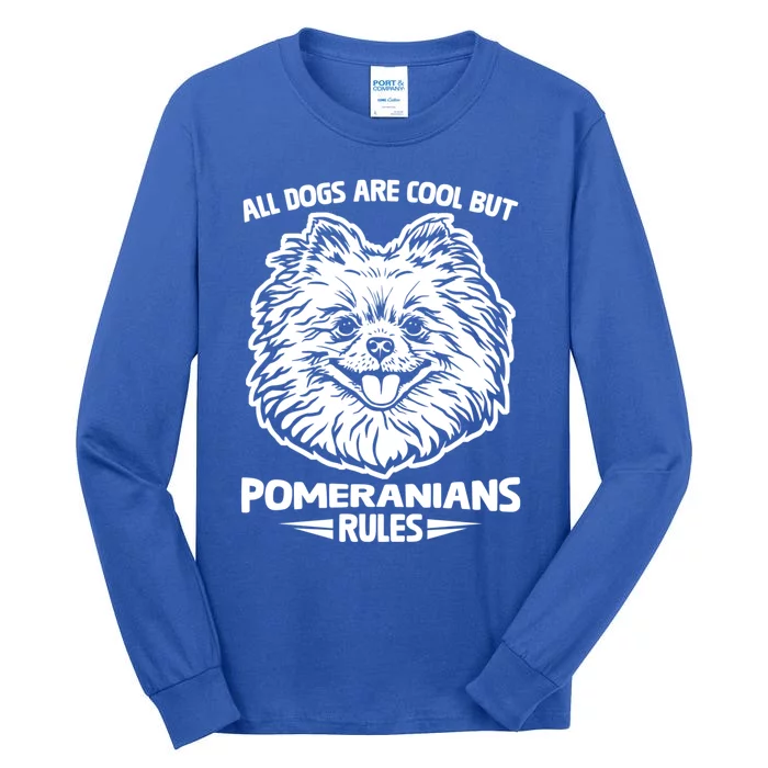 Funny Cute Pomeranian Dog Rules Puppy Lover Great Gift Tall Long Sleeve T-Shirt