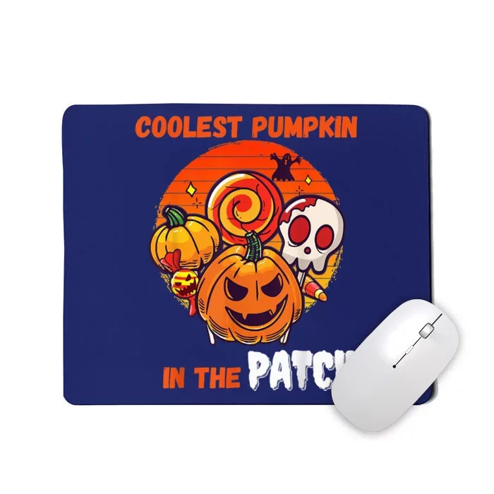 Funny Coolest Pumpkin In The Patch Halloween Boy Girls Kid Mousepad