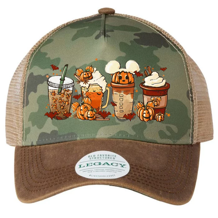 Fall Coffee Pumpkin Spice Latte Iced Warm Cozy Autumn Orange Legacy Tie Dye Trucker Hat