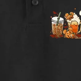 Fall Coffee Pumpkin Spice Latte Iced Warm Cozy Autumn Orange Dry Zone Grid Performance Polo