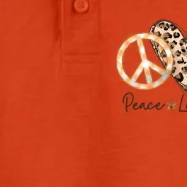 Funny Cute Peace Love Fall Autumn Lover Pumpkins Halloween Thanksgiving Dry Zone Grid Performance Polo