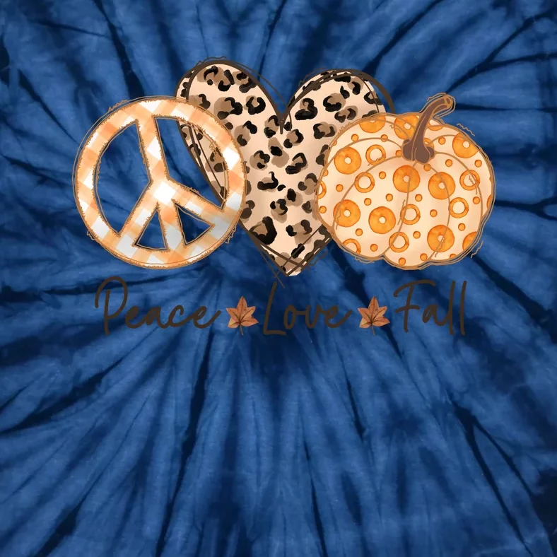 Funny Cute Peace Love Fall Autumn Lover Pumpkins Halloween Thanksgiving Tie-Dye T-Shirt