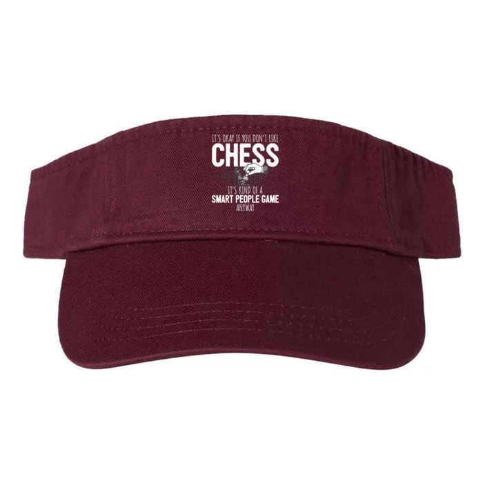 Funny Chess Player Chess Pieces I Smart People Game Valucap Bio-Washed Visor