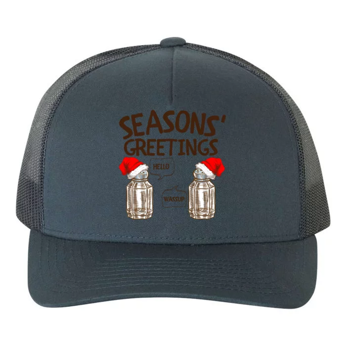 Funny Christmas Pun Gift Seasons Greetings Gift Yupoong Adult 5-Panel Trucker Hat