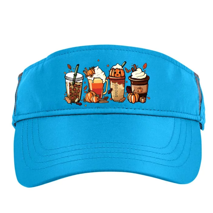 Fall Coffee Pumpkin Coffee Latte Halloween Adult Drive Performance Visor