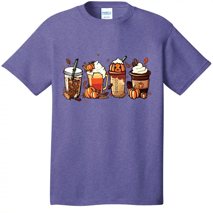 Fall Coffee Pumpkin Coffee Latte Halloween T-Shirt