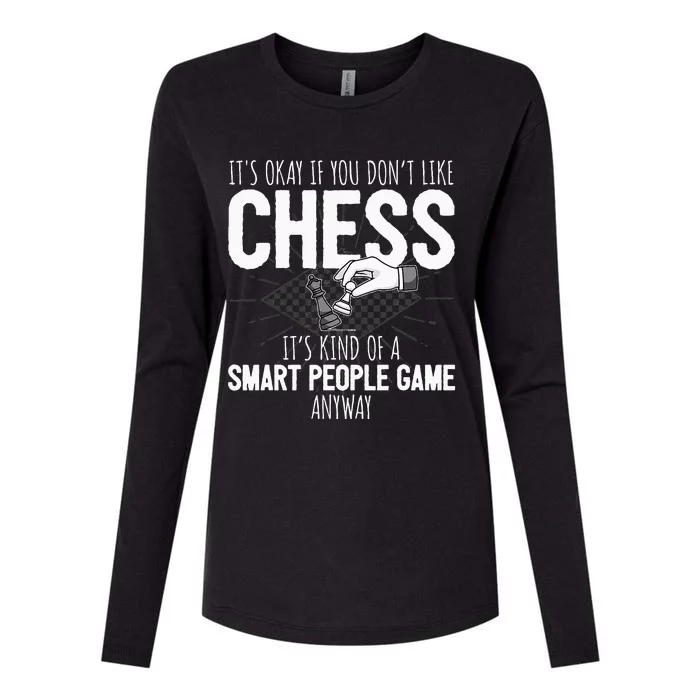 Funny Chess Player Chess Pieces I Smart People Game Womens Cotton Relaxed Long Sleeve T-Shirt