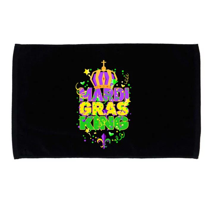 Funny Carnival Party Confetti Outfit Mardi Gras King Crown Microfiber Hand Towel