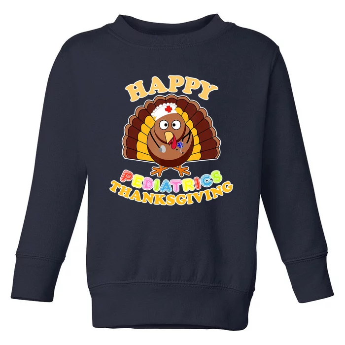 Funny Cute Pediatrics Happy Thanksgiving Turkey Nurse, Doctor Toddler Sweatshirt