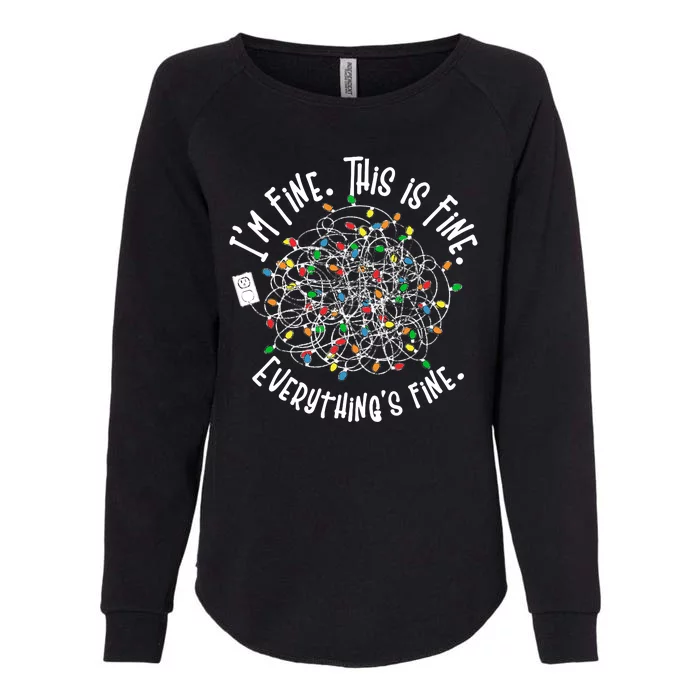 Funny Christmas Problem With Tangled Lights Womens California Wash Sweatshirt