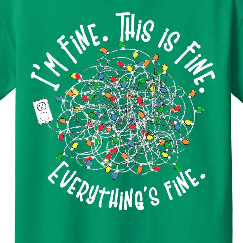 Funny Christmas Problem With Tangled Lights Kids T-Shirt