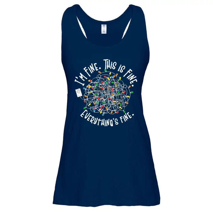 Funny Christmas Problem With Tangled Lights Ladies Essential Flowy Tank