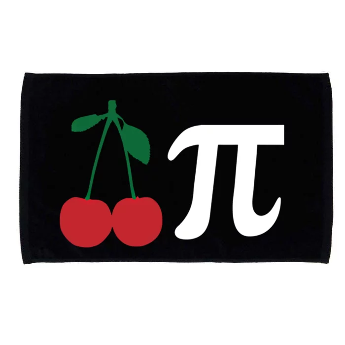 Funny Cherry Pi Day March 14 Math Lover Science Teacher Cute Gift Microfiber Hand Towel