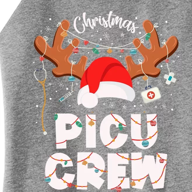 Funny Christmas Picu Crew Nurse Squad And Group Nursing XMas Cute Gift Women’s Perfect Tri Rocker Tank