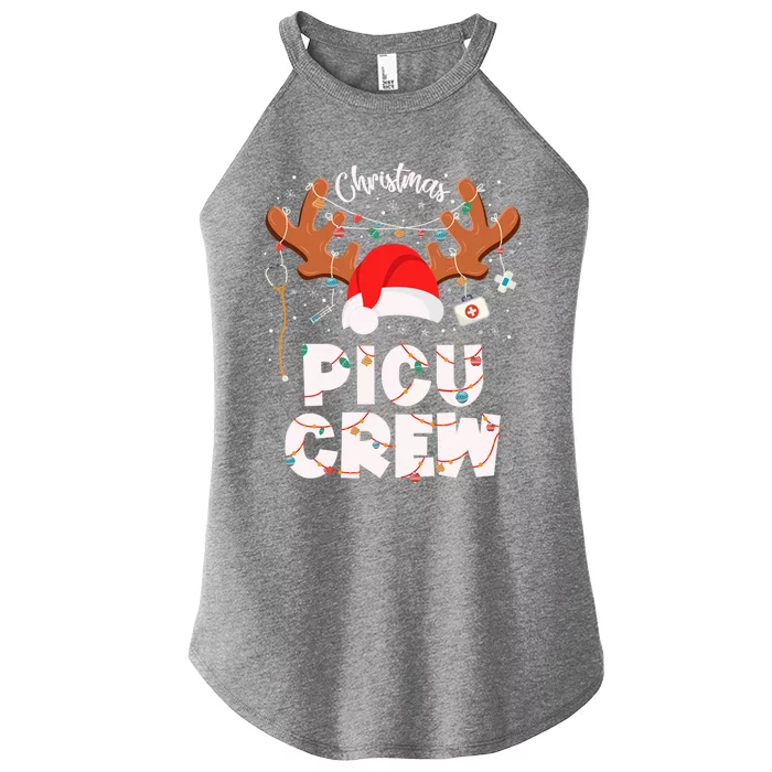 Funny Christmas Picu Crew Nurse Squad And Group Nursing XMas Cute Gift Women’s Perfect Tri Rocker Tank