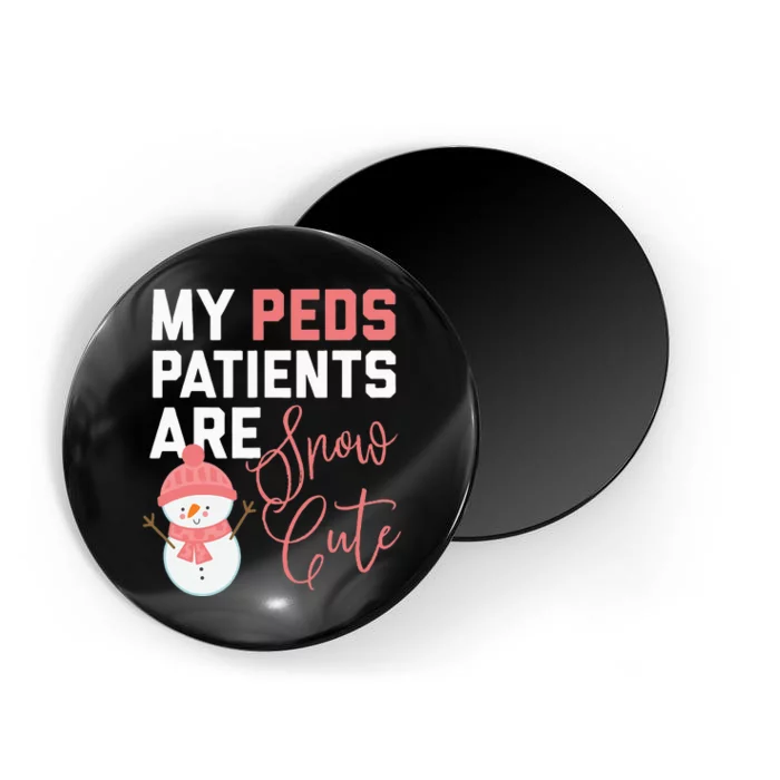 Funny Christmas Peds Nurse Snow Cute Magnet