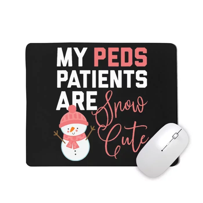 Funny Christmas Peds Nurse Snow Cute Mousepad