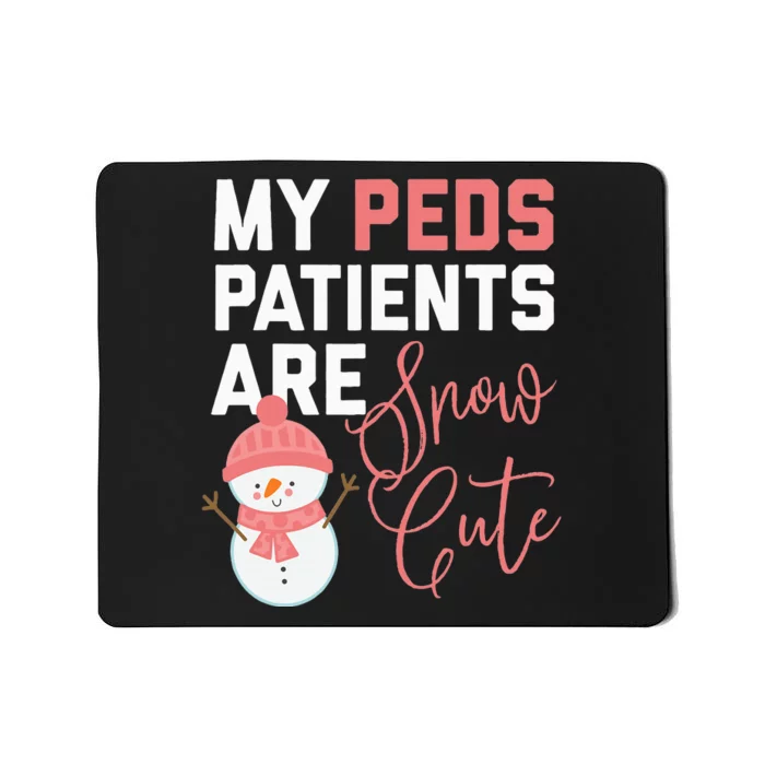 Funny Christmas Peds Nurse Snow Cute Mousepad