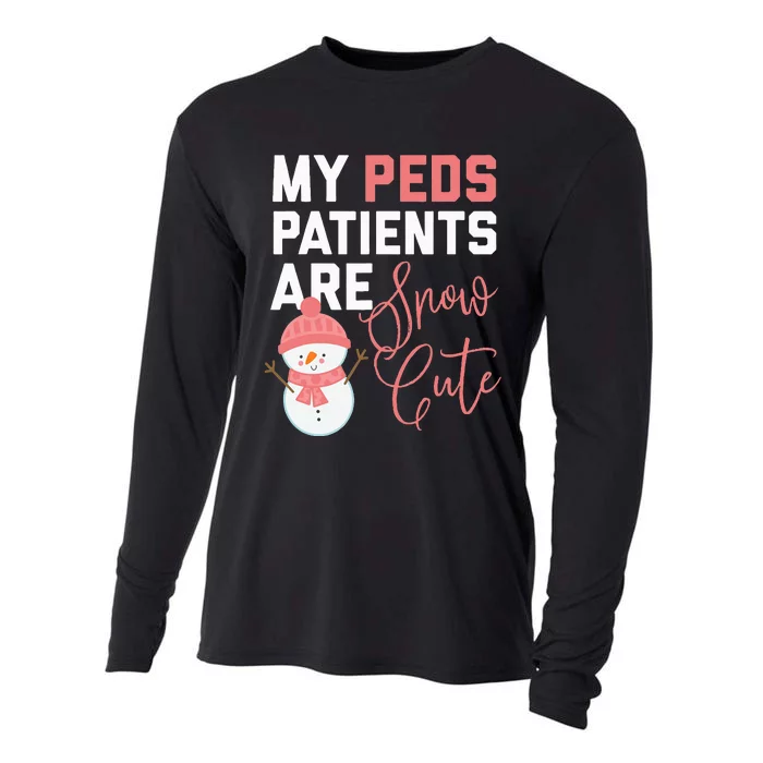 Funny Christmas Peds Nurse Snow Cute Cooling Performance Long Sleeve Crew